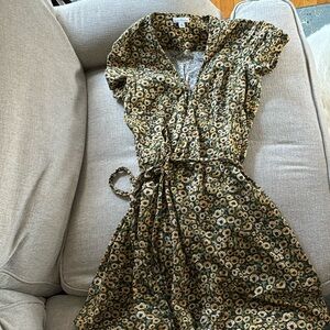 Sunflower wrap dress